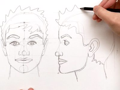 Cómo dibujar el rostro de frente y de perfil