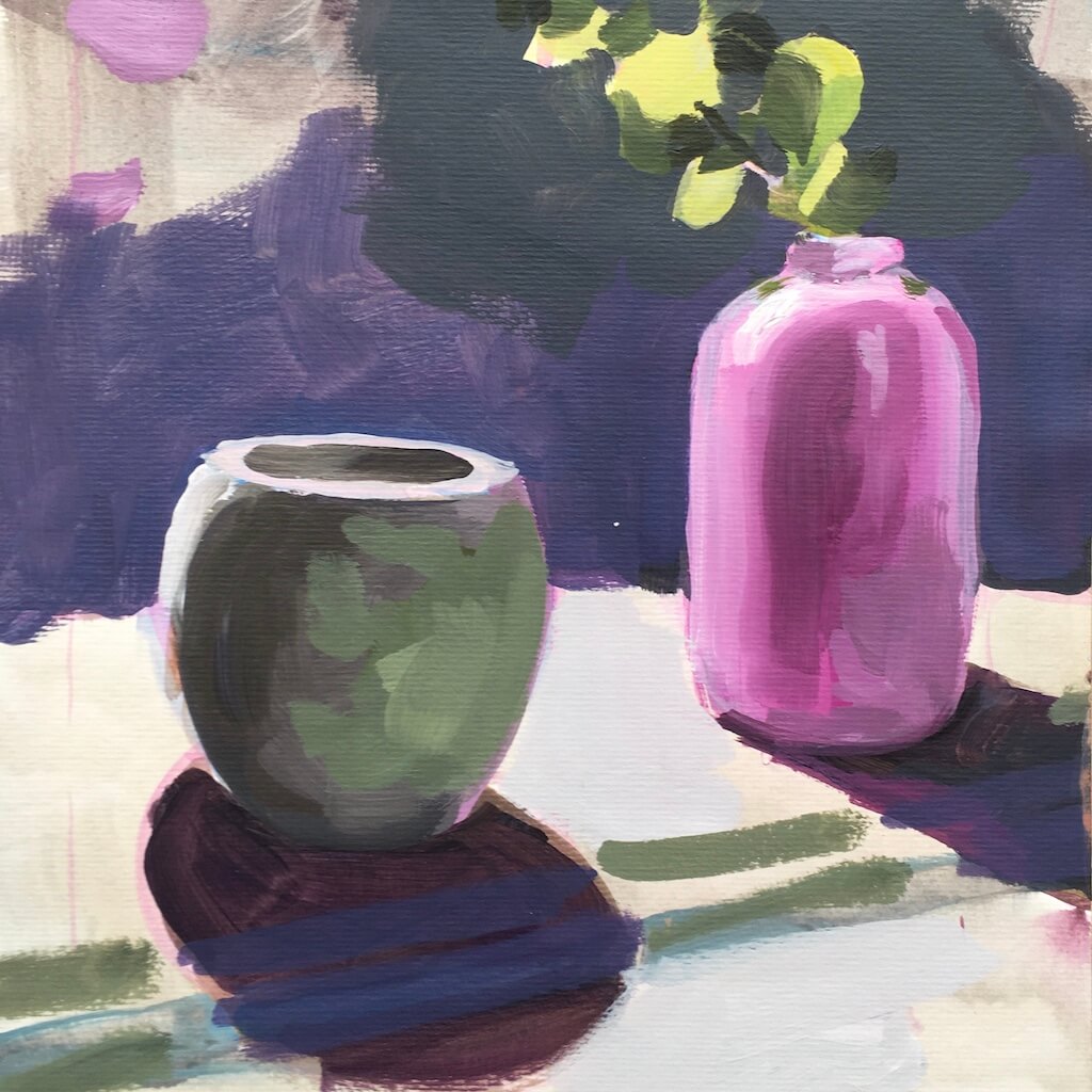 Iniciación a la pintura acrílica: Creación de un bodegón sencillo.