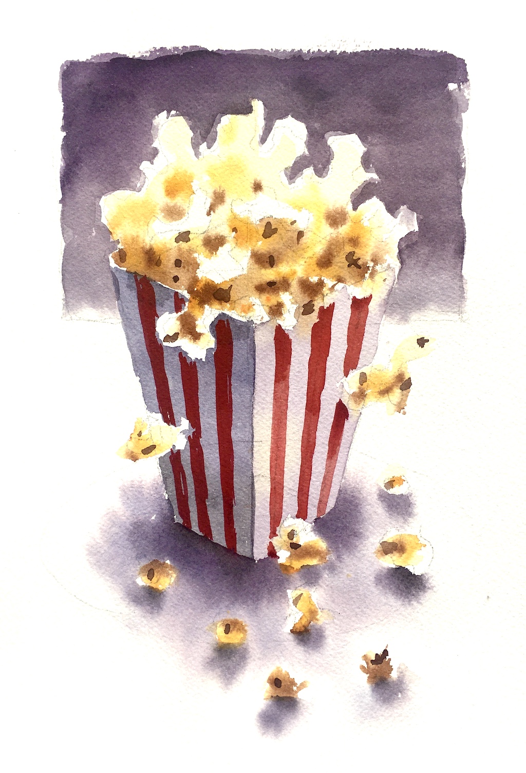 Palomitas de Acuarela