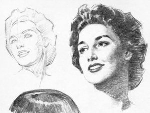 Dibujo de Retrato de Mujer de Andrew Loomis