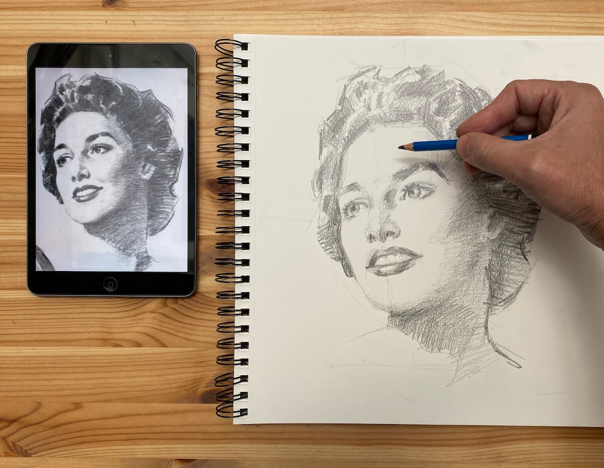 Cómo dibujar un retrato a lápiz paso a paso