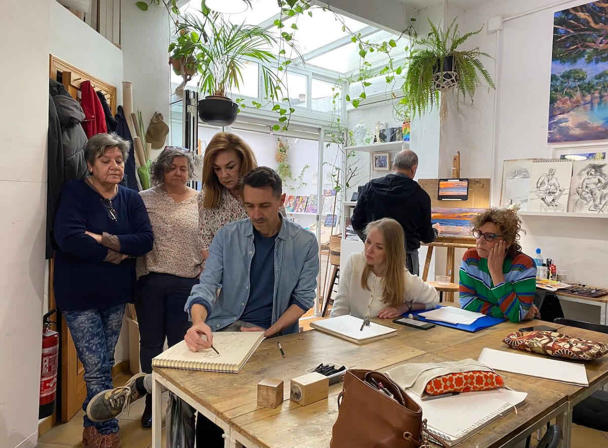 clases pintura dibujo sevilla estudio santaella.